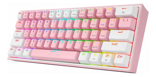 Teclado Redragon Fizz Pro K616-rgb-pw Wireless Pinkwhite