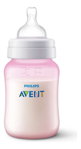 Avent Scf814/19 mamadera anticólicos philips 260 ml color rosa