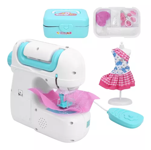 01 Máquina de Coser de Juguete para Niños 3+, Máquina de Coser Eléctrica de  Tamaño Mediano, Juguetes, Máquina de Coser Portátil con Cortador de Lámpara  para Niños, Niñas, Niños, Regalo de Cumpleaños 