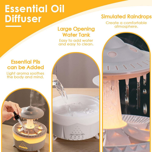 Humidificador De Nube De Lluvia Goteo De Agua, Difusor Con
