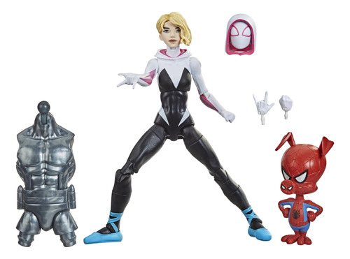Figura De Acción Gwen Stacy Y Spider-ham Marvel Legends