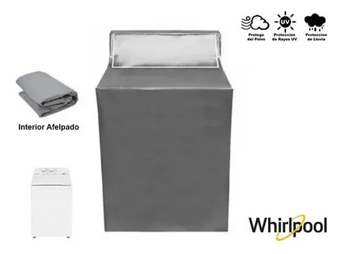 Funda De Lavadora Whirlpool Felpa Carga Super Panel 18-25kg