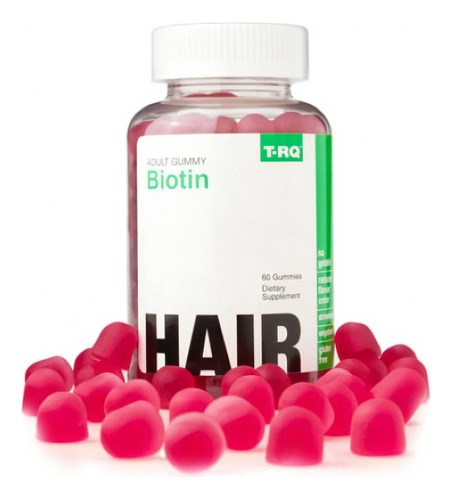 T-rq Gomitas De Fresa Para El Cabello Con Biotina 60pz