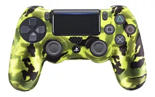 Funda Para Mando Ps4 Dualshock Verde Claro Camuflado