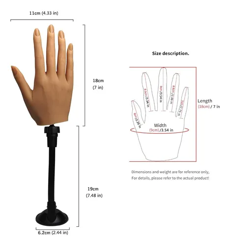 Mano De Práctica De Silicona Para Uñas Acrílicas, Maniquí