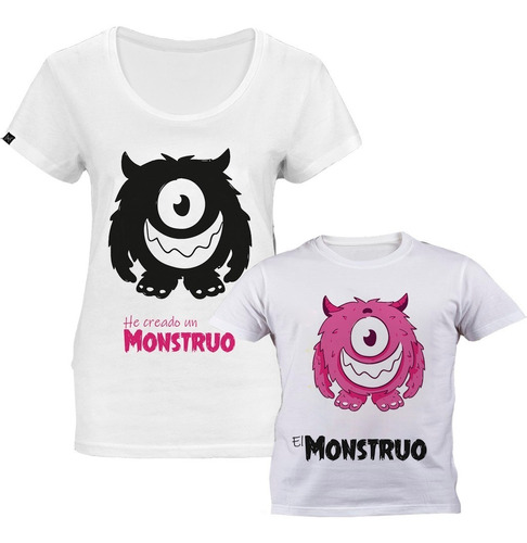 Par De Playeras Mama-hijo/a He Creado Un Mounstruo Mamá-002