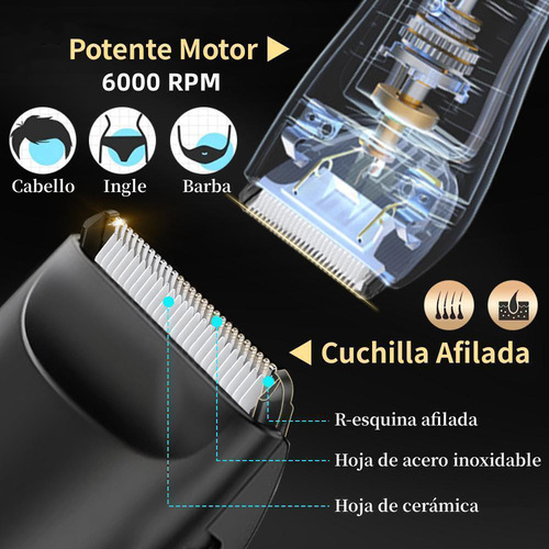 Js All-in® Rasuradora Electrica Barba Corporal Afeitadora