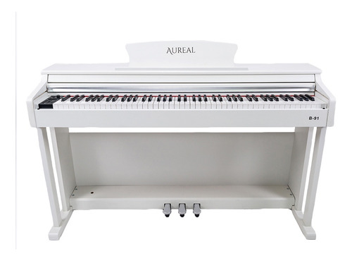 Piano Aureal B89 Digital 88 Teclas Pesadas Touch Mp3 Color Blanco