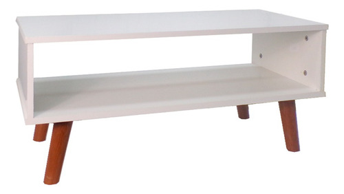 Mesa De Centro Minimalista Moderna Living Room Vintage Color Blanco Absoluto