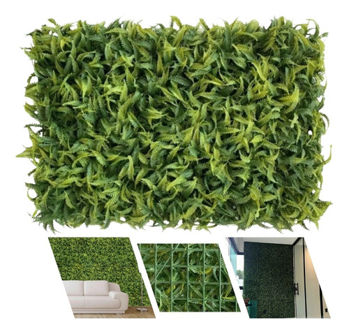 Kit 15 Placas Samambaia Muro Inglês 40x60 Jardim Vertical Cor Samanbaia