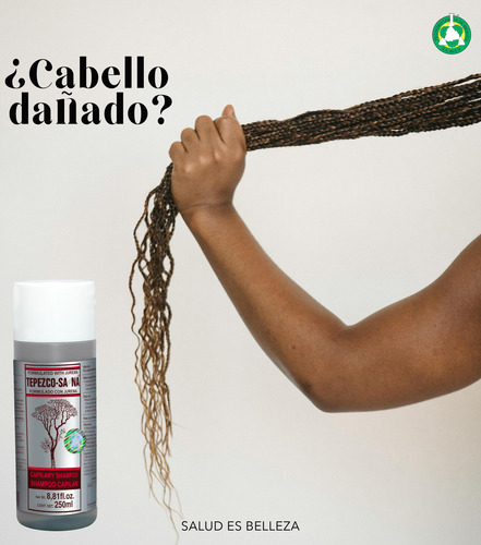 Shampoo Restauración Capilar Tepezcohuite Almendra 250ml
