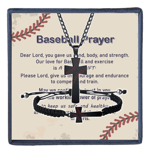 Juego De 2 Collares De Béisbol Para Niños Y Pulseras De Béis