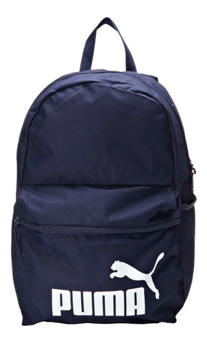 Mochila Unissex Phase Backpack Azul-marinho Puma Acambamento dos ferragens Níquel Desenho do tecido Liso