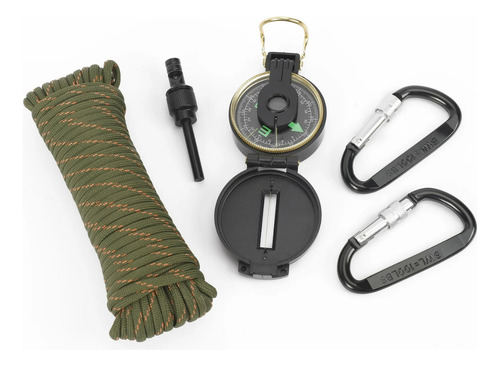Kit Supervivencia Campismo Cuchillo Tactico Camping Brujula