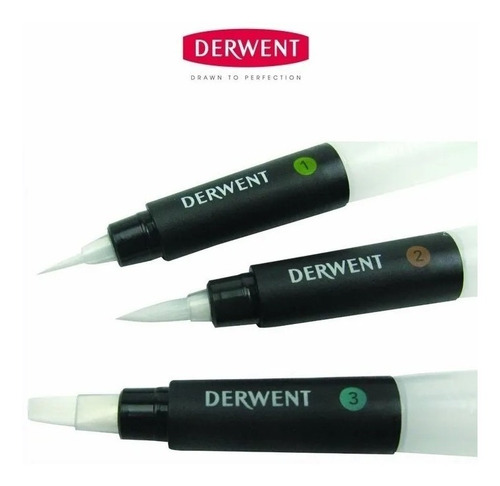 Imagem 3 de 3 de Pincel Derwent C/ Reservatorio C/ 03 Pontas