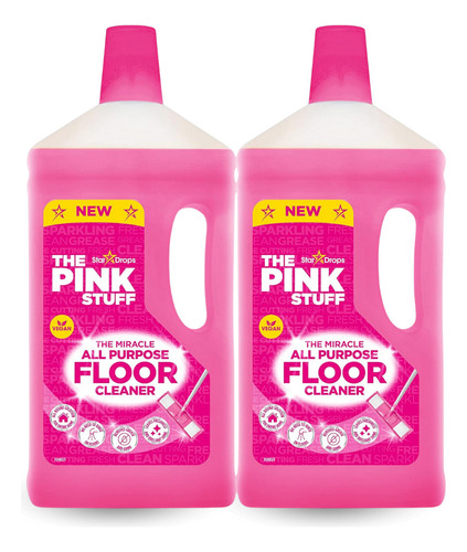 The Pink Stuff Limpiador De Pisos Concentrado 1l Pack X2
