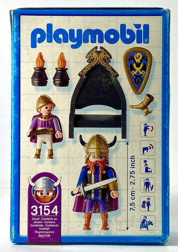 Playmobil 3154 Rey Y Príncipe Vikingos 2001 Nuevo Retromx (Usado)