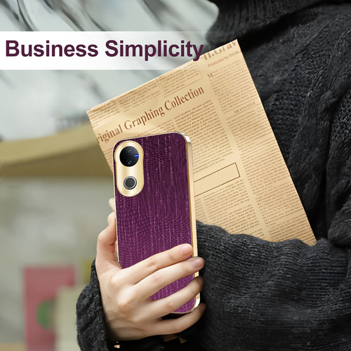 Funda Para Vivo V50 5g/v50 Lite 5g Tpu Cuero Artificial Con Estampado De Meteoro