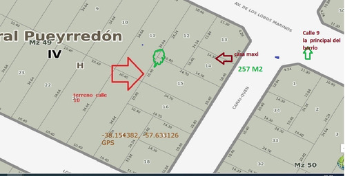 Terreno En Mar Del Plata Barrio Playa Los Lobos Dueño Directo 258 M2 Zona Residencial Urbanizada  Proximo Al Mercado  A Playa Luna Roja Y Balneario Siempre Verde Del Banco Credicoop Sin Comision 