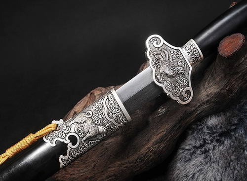 Imagem 10 de 10 de Espada Chinesa Tradicional Jian Aço Carbono Dobrado Kung Fu