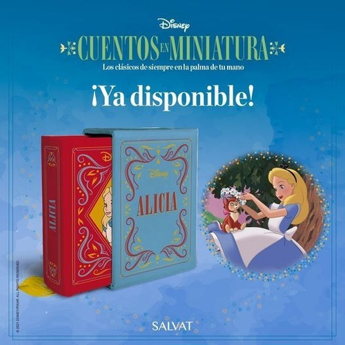 Cuento Miniatura: Alicia, De Disney. Serie Cuenuentos En Miniatura, Vol. 22. Editorial Salvat, Tapa Dura En Español, 2023