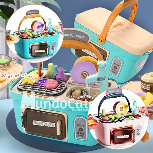 Imagen 6 de 10 de Juego De Cocina Portátil Picnic Juguete Roles Mundocute