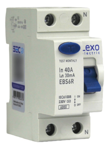 Interruptor Diferencial 2x40a 30ma Lexo Certificado