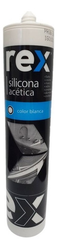 Silicona Acetica Blanca Con Fungicida Baño Cocina Rex 300 Ml