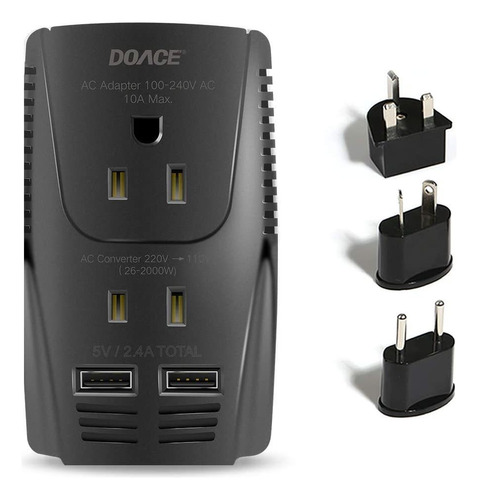 Convertidor De Voltaje Doace C11 2000w De 220v A 110v + Usb