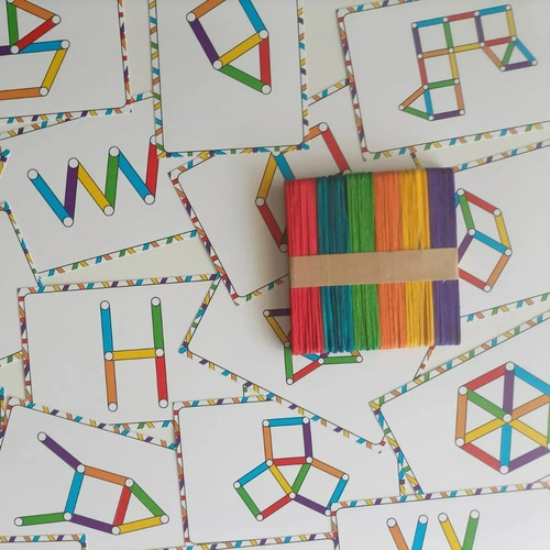 Imagen 8 de 8 de Juegos De Cartas Con Figuras Geométricas Para Niños