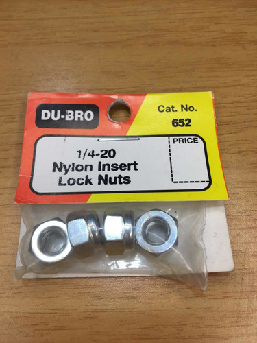 Du-bro Nylon Insert Lock Nuts 1/4-20 No. 652