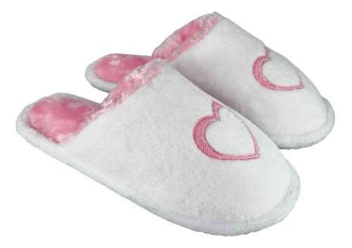 Pantufla Babucha Materna Dama Bordado Corazón