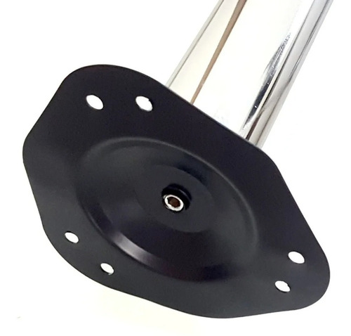 Imagen 2 de 4 de Pata Cromada 71 Cm Con Base Regulable Brz Para Mueble O Mesa