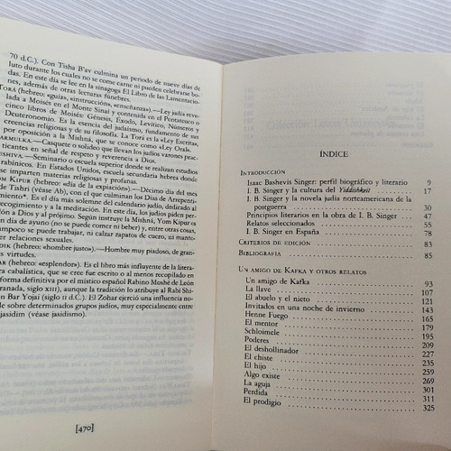 Un Amigo De Kafka Y Otros Relatos I Bashevis Singer Catedra