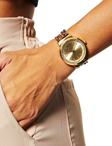 Relógio Euro Feminino Chains Dourado - Eu2035yvf/4d