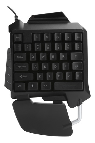 Teclado De Uma Mão Usb Portátil De 35 Teclas Com Fio