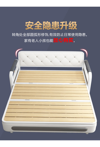 Sofá Cama Plegable Individual Con Almacenaje 80x180cm