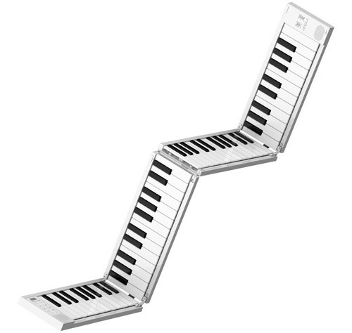 Piano Plegable Piano Electrónico Portátil 88 Teclas Blanco
