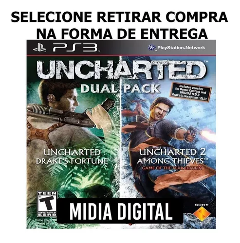 Pacote Uncharted 1 & 2 - Jogos Ps3 Psn