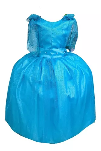 Vestido Infantil Dama De Honra Renda Azul Tiffany
