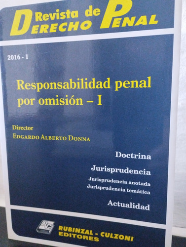 Responsabilidad Penal Por Omisión. 2 Tomos (Usado)