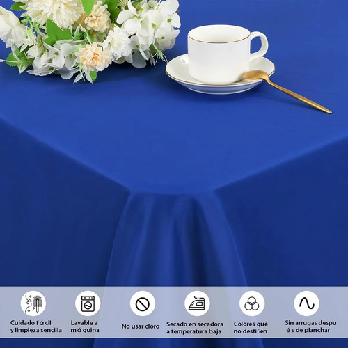 3unidades Mantel Rectangular Decoración Fiesta Hogar 3mx1.5m Azul
