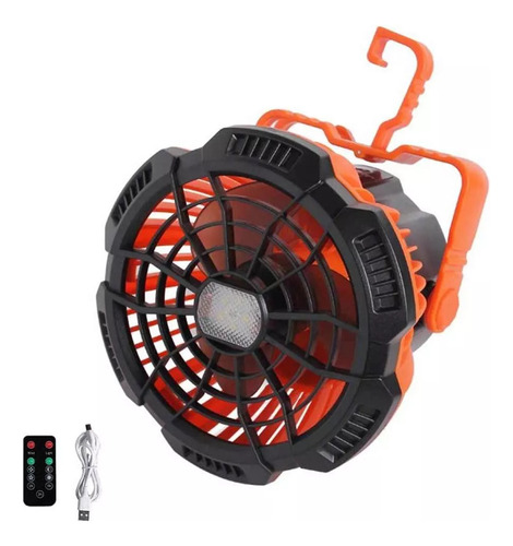 Ventilador De Camping Recargable Con Gancho En L