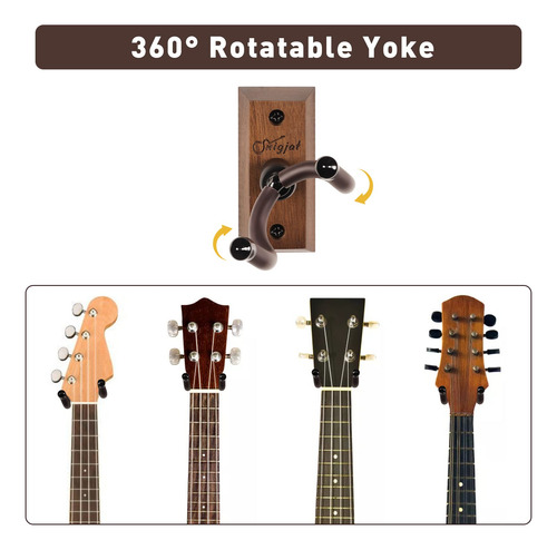 Soporte De Pared Para Ukelele De Color Marron Elegante