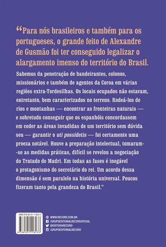 Alexandre de Gusmão (1695-1753): O estadista que desenhou o mapa do Brasil, de Goes Filho, Synesio Sampaio. Editorial Editora Record Ltda., capa mole em português, 2021