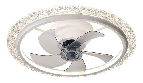 Ventilador Luz Motor Cobre Negro Blanco Accesorio Led