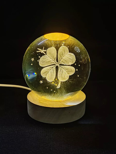 Esfera Con Diseño 3d Mini Lámpara Luz Led Para Dormitorio