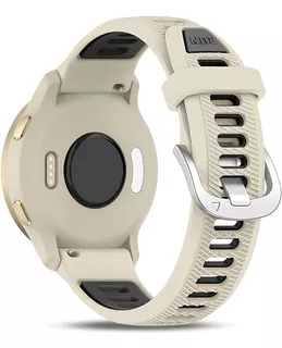 Malla Silicona Deport 20mm Para Garmin Samsung Watch Crema