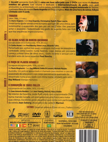 Imagem 2 de 2 de Dvd Box Giallo Volume 9 Com Cards - Versatil - Bonellihq R20