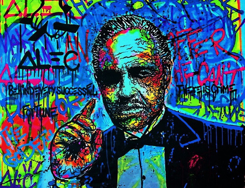 Imagem 1 de 1 de Poster Grafite 50cmx65cm Arte Urbana Godfather Alec Monopoly